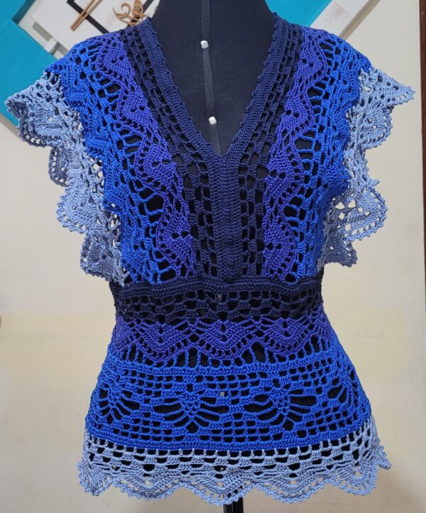 Blusa em Tons de Azul