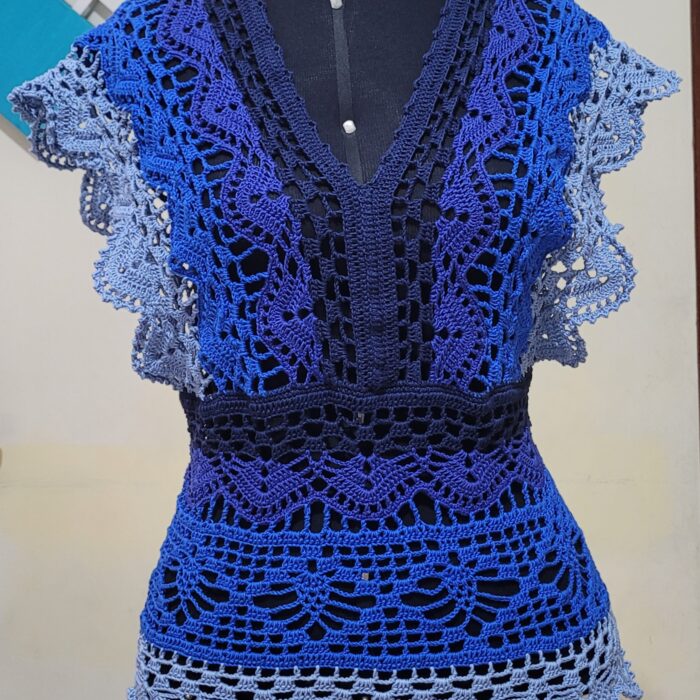 Blusa em Tons de Azul