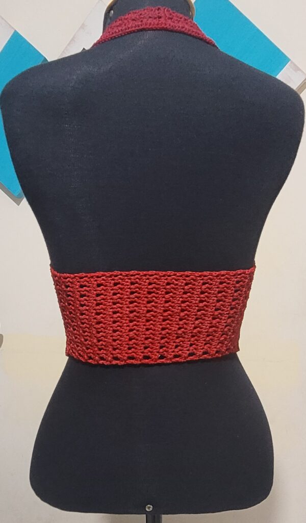 Blusa Vinho frente única sem amarração - Imagem 3