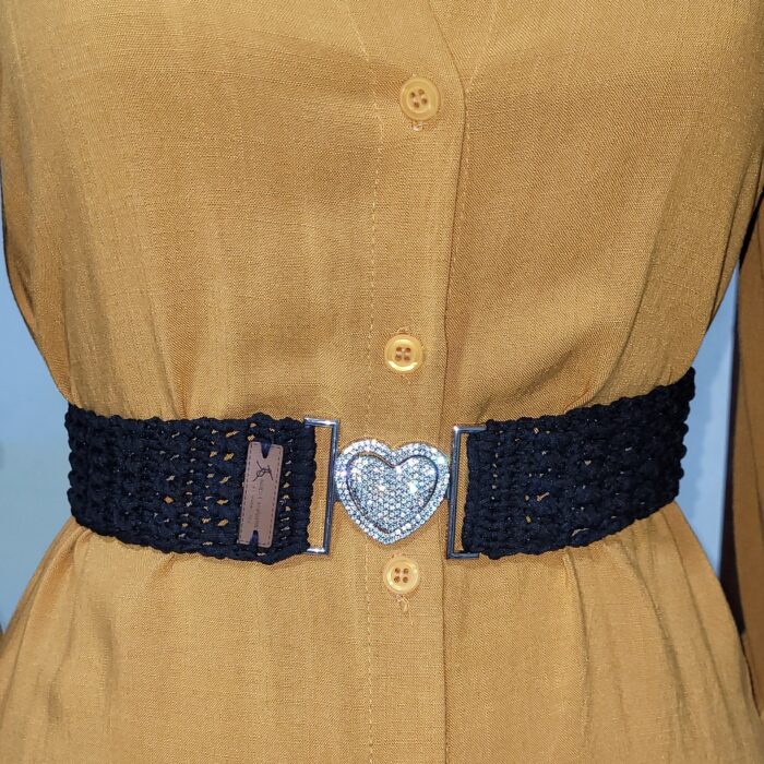 Cinto elástico de coração brilhante